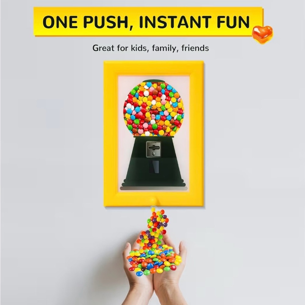 🍬Candy Frame Wall Mounted Candy Pet Treat Gumball Machine Dispenser Hanging Art - Picture 2 of 10